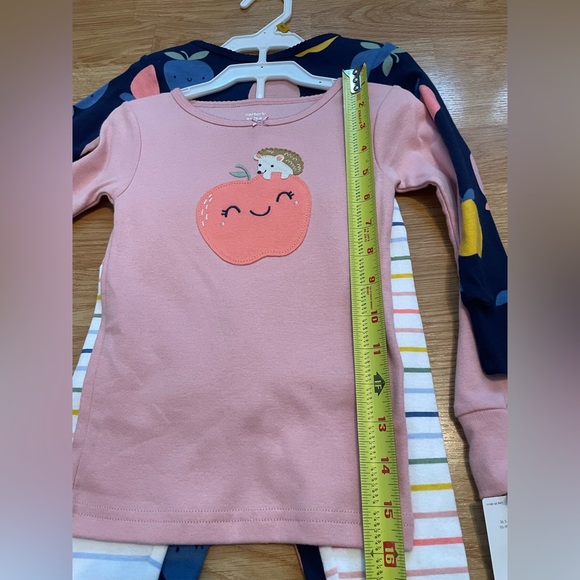 NWT, Carter’s 2-piece, girls, size 3T Cotton, footless pj’s - Picture 8 of 11